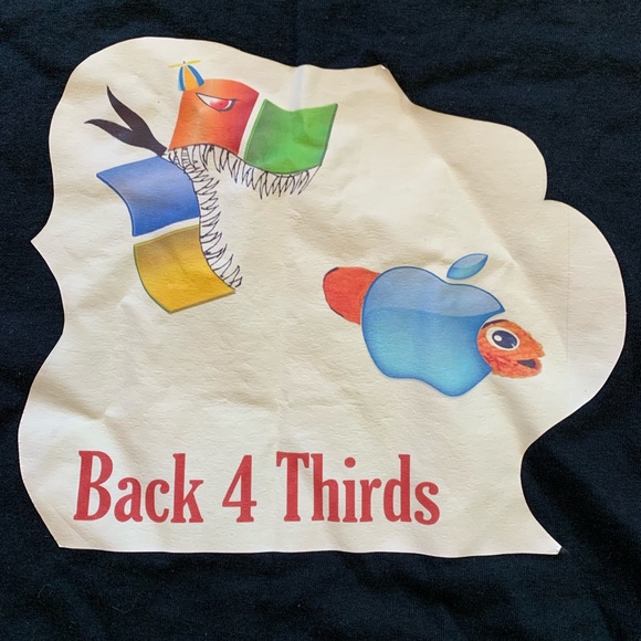 VTG Microsoft Vs. Apple “Back 4 Thirds” Shirt Sz M - Picture 2 of 8